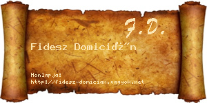 Fidesz Domicián névjegykártya
